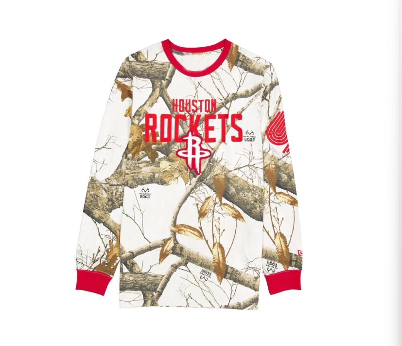 Men 2025 NBA Houston Rockets long sleeve T shirts style 1